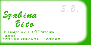 szabina bito business card